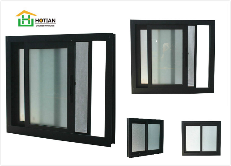 black slide aluminiun window